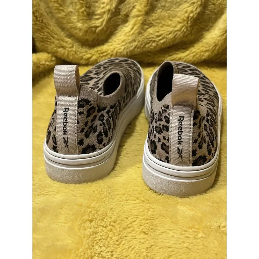 Reebok Women's Sz 8 Katura Onlux Walking Shoes Brown Animal Print Casual Comfort